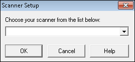 Scanner Setup dialog box