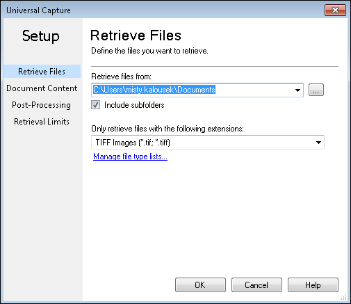 Universal Capture - Retrieve Files