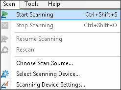 Scanning Device Settings