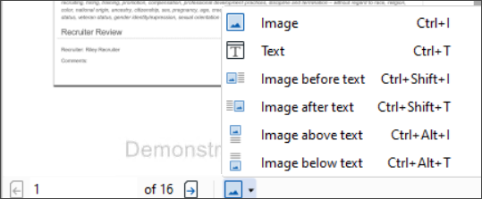 Mode button and arrows