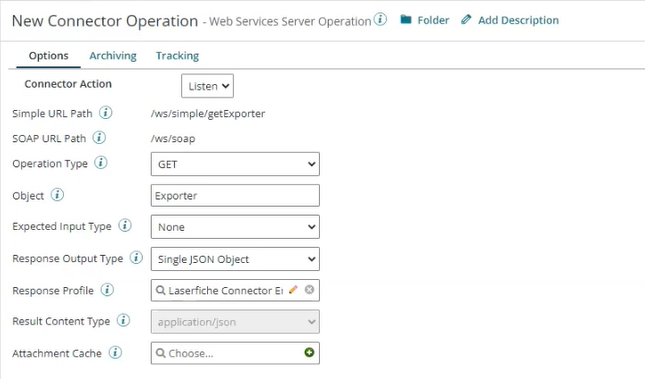 Connector Operation Configuration