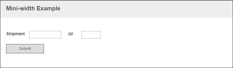 Sample fields with the spacing adjusted