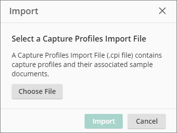 Import Capture Profiles