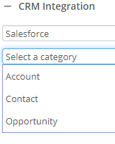 Sample Categories Saleforce CRM