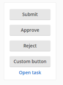 Action buttons in an inbox when direct approval is configured
