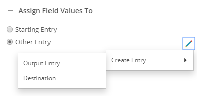 Screenshot illustrating the entry selection process.