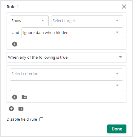 Sample field rule