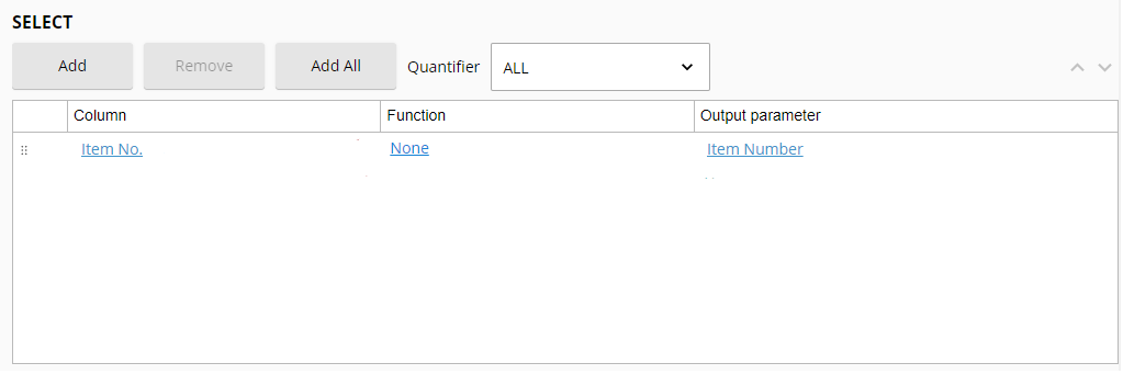 Selecting columns in data queries.