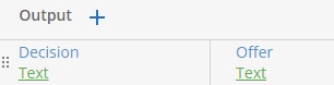 screenshot of dragging handle for output order in decision table