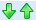 Green up and down arrows