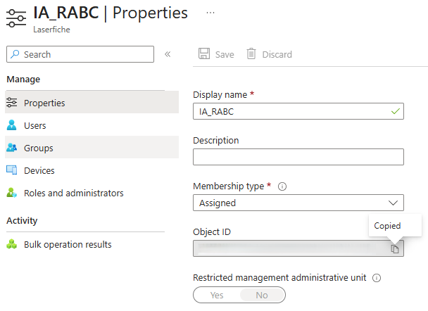 Location of the Object ID 