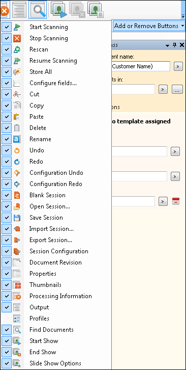 Add or remove toolbar buttons Add or remove toolbar buttons