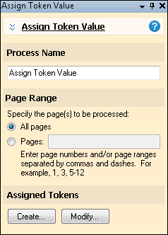 Assign Token Value