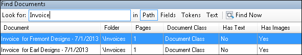 Find Documents Pane