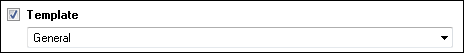 Select the Template checkbox and choose a template from the drop-down menu. All templates available to you in the Laserfiche repository connected to the Laserfiche Capture Engine can be selected from the drop-down menu. Select the Template checkbox and choose a template from the drop-down menu.