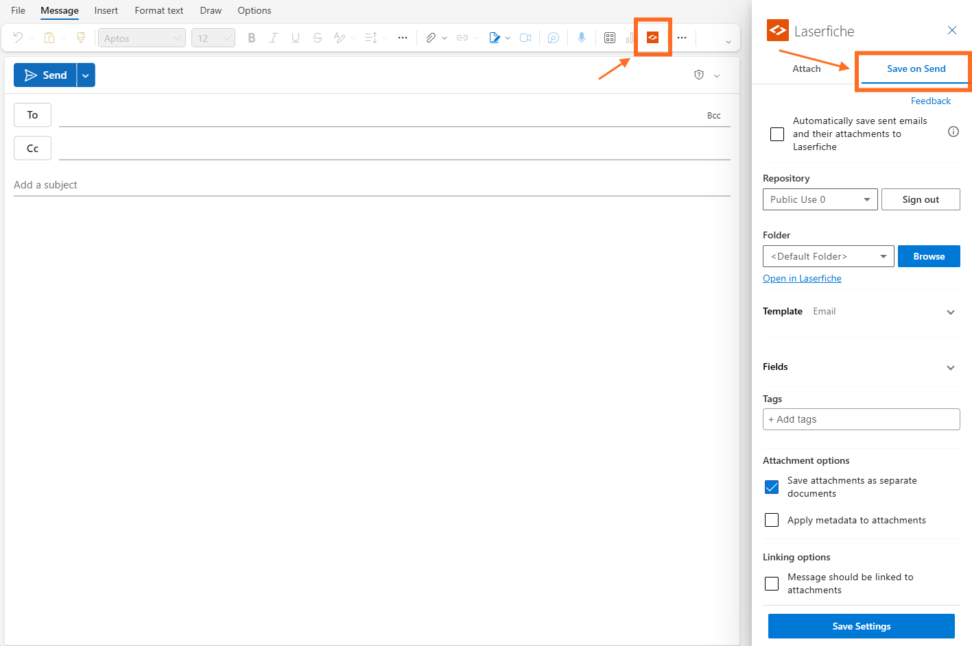Example of a successful redirect page