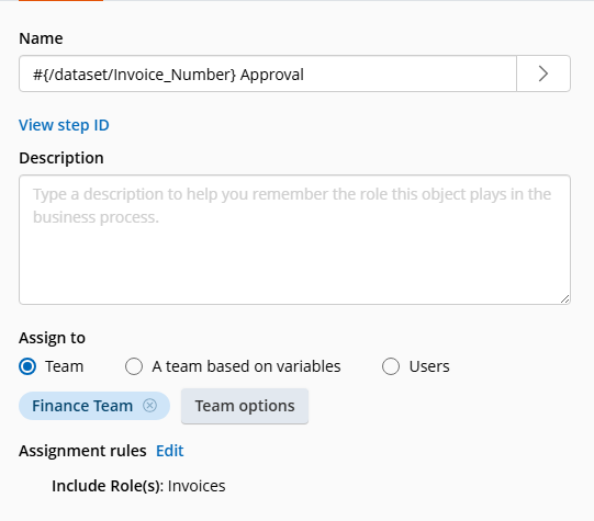 User task with assignment rules