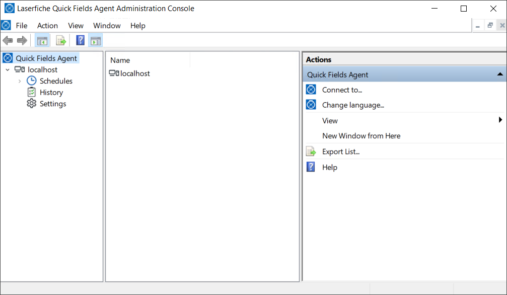 Use the Quick Fields Agent Administration Console to create schedules for Quick Fields sessions to run.